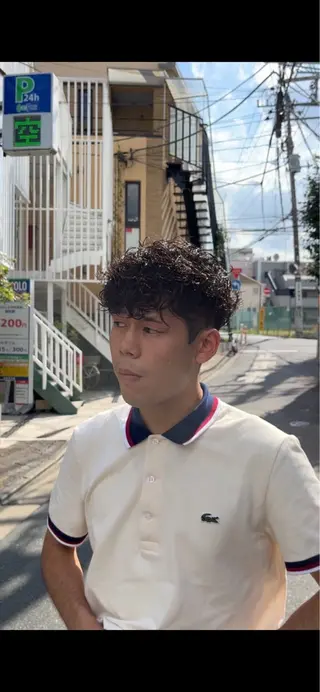 ショート パーマ メンズ gallica表参道 副店長/佐藤翼のヘアスタイル