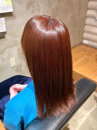 カラー 🐾及部 艶髪|艶 カラーショート|ボブのヘアスタイル