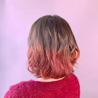 ミディアム カラー 福森 みずきのヘアスタイル