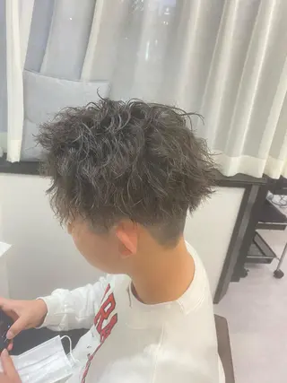 ショート パーマ メンズ 韓国風cut/ 縮毛矯正/正岡幹康のヘアスタイル