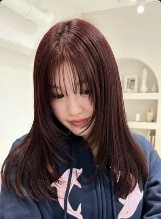 セミロング FILMS haru 暖色カラーのヘアスタイル