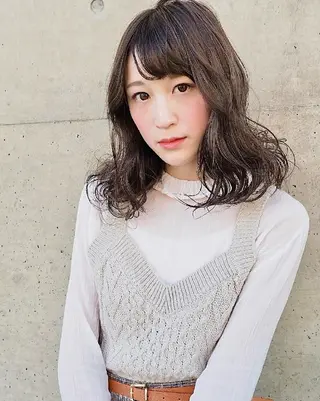 セミロング キノシタ ナオユキのヘアスタイル
