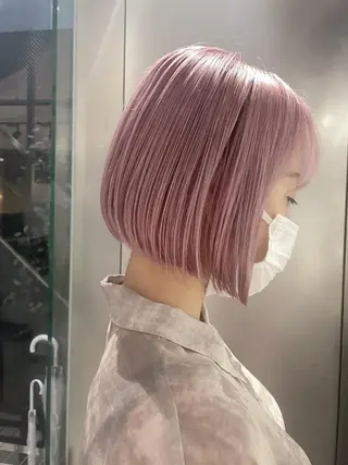 ショート カラー ayano/天神 ハイトーン/デザインのヘアスタイル