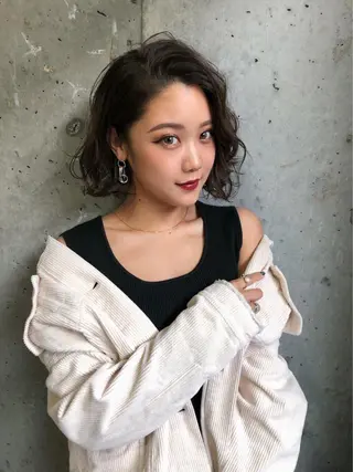 ショート パーマ エクステ指名No.1 【店長】橘田のヘアスタイル