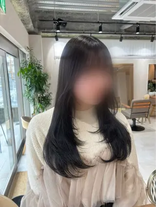 セミロング 💎艶・透明感カラー /似合わせカット💎のヘアスタイル