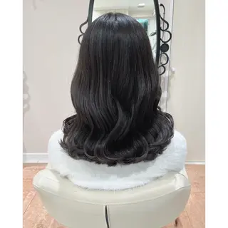 セミロング 韓国ヘア 🎀中川綾乃🎀のヘアスタイル