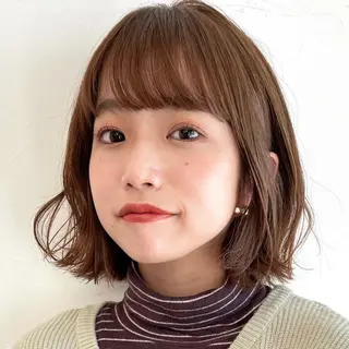 パーマ OAK 学芸大学所属・秋葉萌　透明感カラー /レイヤー/ボブ♡のヘアスタイル