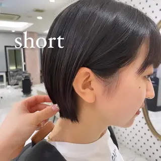 ショート ボブパーマ ♡ヨシカワハナコのヘアスタイル