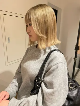 ミディアム カラー Qin shaire salon 原宿所属・🌿パーマ/ボブ/ レイヤー/Mikiのヘアスタイル