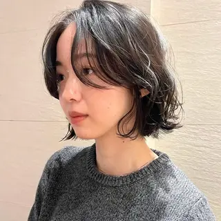 ミディアム カラー 🌱小顔ヘア/ボブ ミディアム/双葉🌱のヘアスタイル