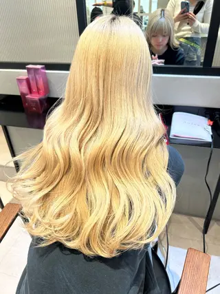 セミロング 縮毛矯正/カット/ 韓国ヘア/蛯原🍤のヘアスタイル