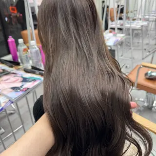 ロング カラー ヘアアレンジ ブリーチなしカラー /ベージュ/安形翔のヘアスタイル