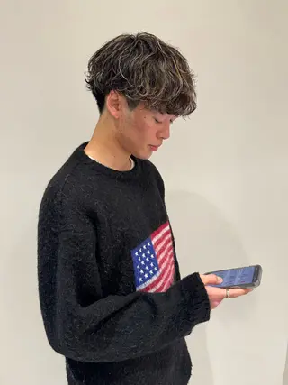 ショート カラー パーマ メンズ メンズパーマ特化/ KAORU/店長のヘアスタイル