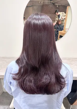 セミロング カラー 福崎 真奈のヘアスタイル