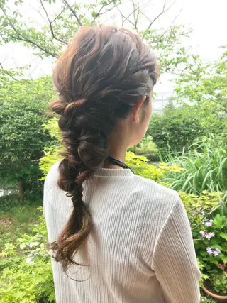 ロング ヘアアレンジ MIZUKI🫧ྀི 韓国ヘアAFLOATのヘアスタイル