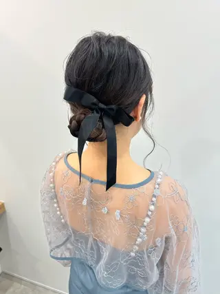 ミディアム ヘアアレンジ ヘアセット/ワンカラ ー💐nao.のヘアスタイル