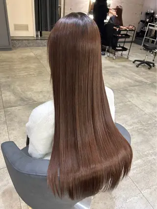 ロング ブリーチ、髪質改善 Noe心斎橋店のヘアスタイル