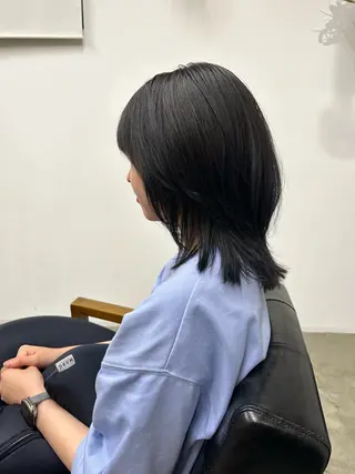 ミディアム やりすぎないパーマ ニュアンスパーマのヘアスタイル