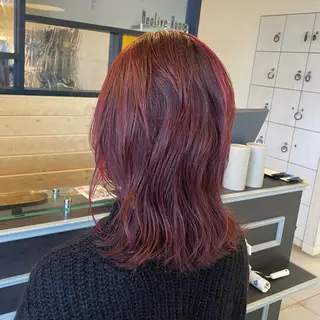 ミディアム カラー スナコザワ レナのヘアスタイル