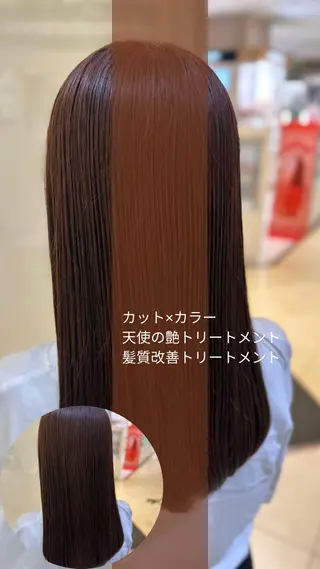 ロング カラー 艶質改善/縮毛矯正 ササキナツミのヘアスタイル