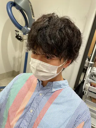 ショート カラー パーマ ヘアアレンジ メンズ パーソナルカラー合わ せたカラー🤍なつみのヘアスタイル