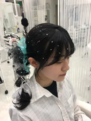 セミロング ヘアアレンジ hair Freak所属・まつげ/艶髪 /SAYAKAのマツエク・マツパデザイン