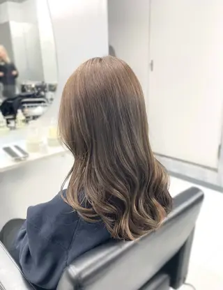 セミロング カラー カット/ハイトーン/ カラー♱ʜᴀʀᴜᴋᴀのヘアスタイル