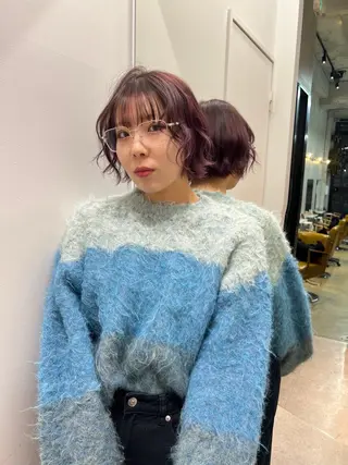 ショート カコ/レイヤーカット ヘアアレンジのヘアスタイル