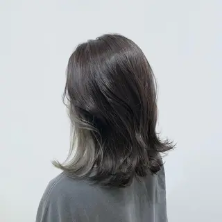 ミディアム カラー ヘアアレンジ キヨミ 韓国レイヤーカットのヘアスタイル