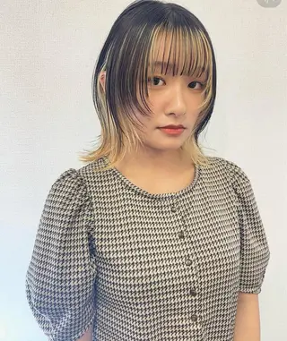 ミディアム 林 風菜のヘアスタイル