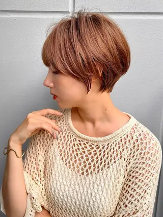ショート カラー 縮毛矯正/透明感 カラーNozomiのヘアスタイル