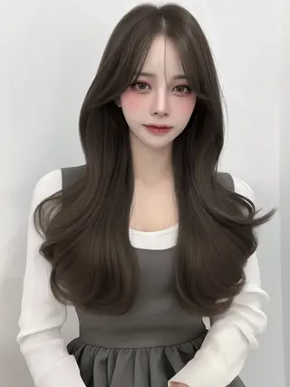 ロング カラー 渋谷韓国ヘア🇰🇷 SAYAKA🩶ᩚのヘアスタイル