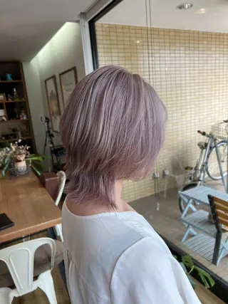 ミディアム カラー 堀 望美のヘアスタイル