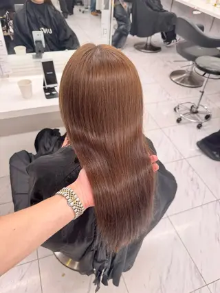 セミロング カラー ヘアアレンジ 韓国トレンドの 達人♡のヘアスタイル