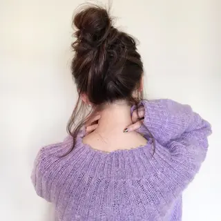 ミディアム カラー ヘアアレンジ 上川 美幸のヘアスタイル