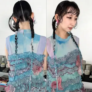 ロング ヘアアレンジ hair salon　丹tan所属・Rena✴︎トレンド ×スタンダードMIXのヘアスタイル