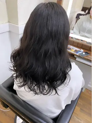 セミロング パーマ アンククロス kyokaのヘアスタイル