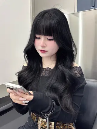 ロング カラー MAEUL NAGOYA所属・⛓韓国IDOLヘア 🥀🖤/あいりのヘアスタイル