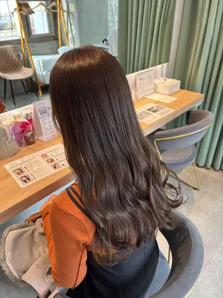 ロング カラー りあの🎀 /暖色カラー🍒のヘアスタイル