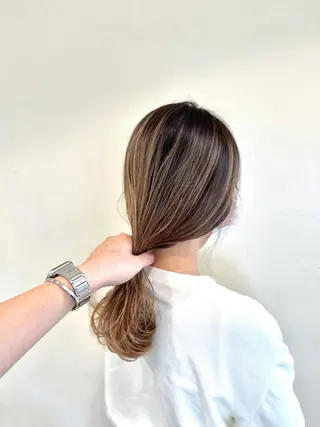 セミロング オーブヘアカメリア枚方店所属・AUBE HAIR 首藤優弥のヘアスタイル