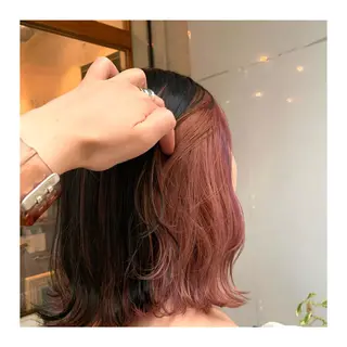 ミディアム カラー あべ ゆうかのヘアスタイル
