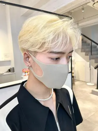 ショート カラー メンズ 🇰🇷カルマパーマ kaito🇰🇷のヘアスタイル