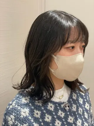 セミロング 菅野 洸のヘアスタイル