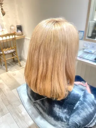 ミディアム カラー 暖色/ハイトーン 🎀mizukiのヘアスタイル