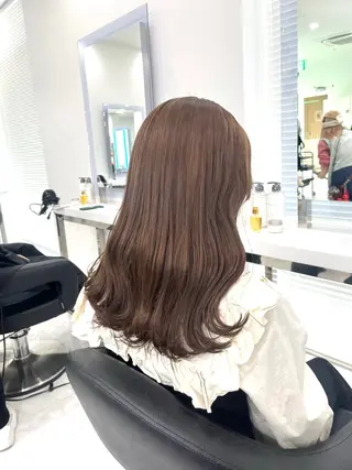 カラー 💗ツヤ髪💗透け感 💗ブリーチなし💗のヘアスタイル