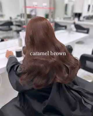 カラー トレンド暖色ヘア🍒 miu🍒のヘアスタイル