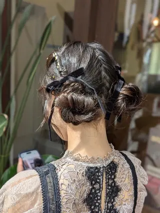 ヘアアレンジ 髪質改善&白髪ぼかし カラー♡店長みやけ♡のヘアスタイル