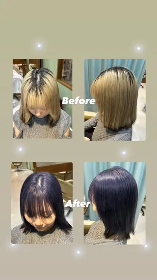 ショート カラー epris所属・ハイトーン/デザイン KURUMIのヘアスタイル