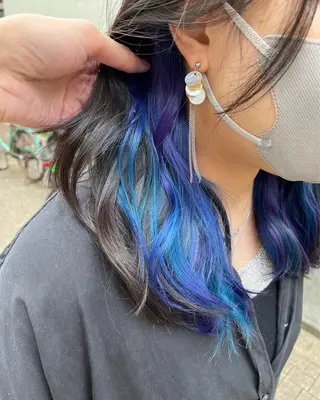 セミロング カラー 原宿サロン代表 デザインカラー伊藤卓のヘアスタイル