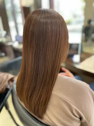 ロング カラー 嶌田 沙紀のヘアスタイル